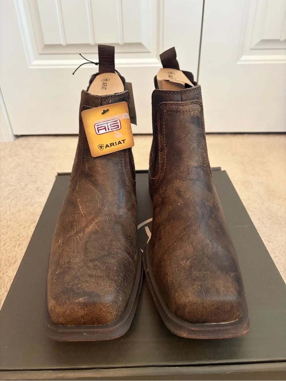 Ariat Midtown Rambler NIB Boots Men's Size 12 D Stone Brown Square Toe 10031635
